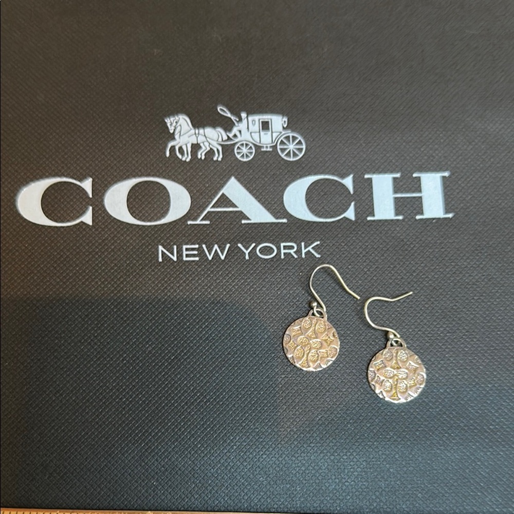 925 Coach sterling Silver Textured Earrings